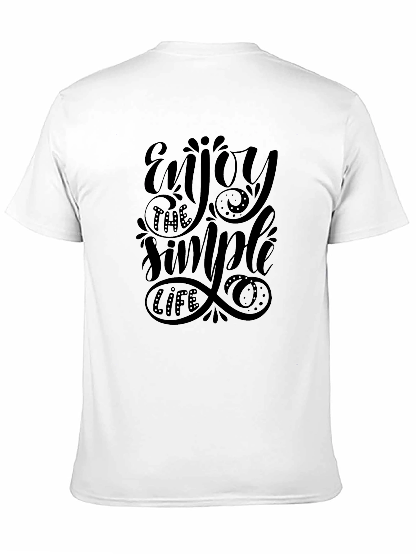 Camiseta Negra Estampada: Enjoy the Simple Life
