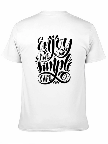 Camiseta Negra Estampada: Enjoy the Simple Life