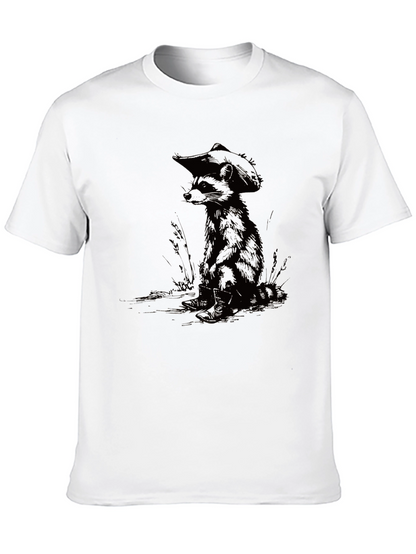 Camiseta Negra Raccoon Vaquero