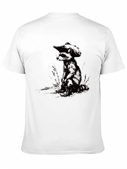 Camiseta Negra Raccoon Vaquero