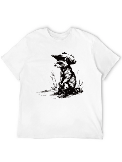 Camiseta Negra Raccoon Vaquero