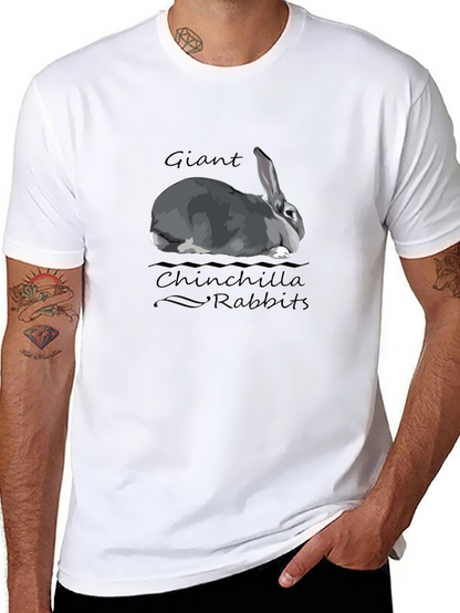 Camiseta Negra Conejo Chinchilla Gigante