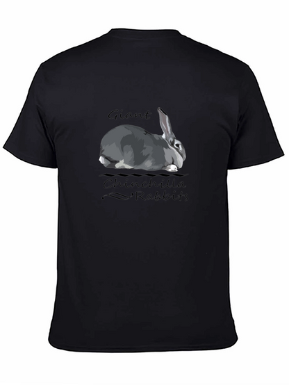 Camiseta Negra Conejo Chinchilla Gigante