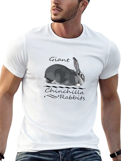 Camiseta Negra Conejo Chinchilla Gigante