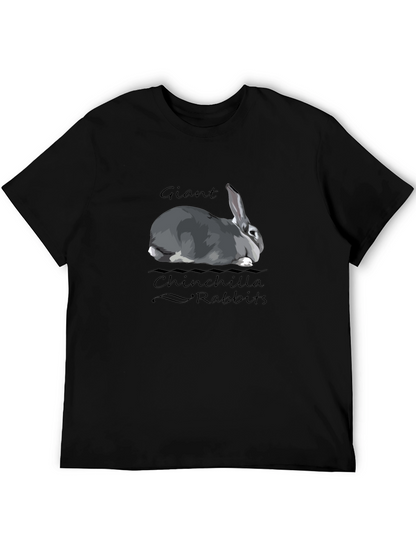 Camiseta Negra Conejo Chinchilla Gigante