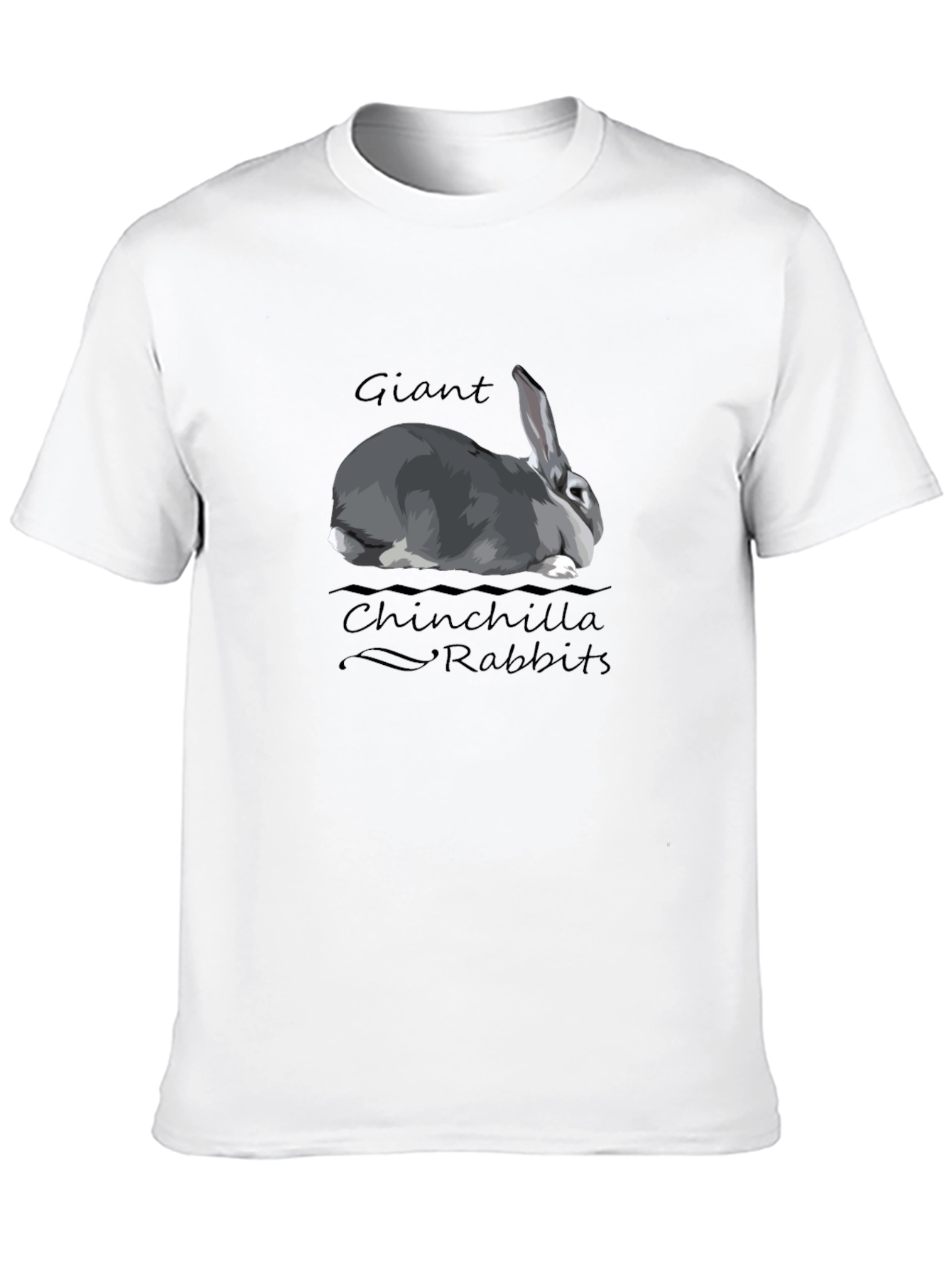 Camiseta Negra Conejo Chinchilla Gigante