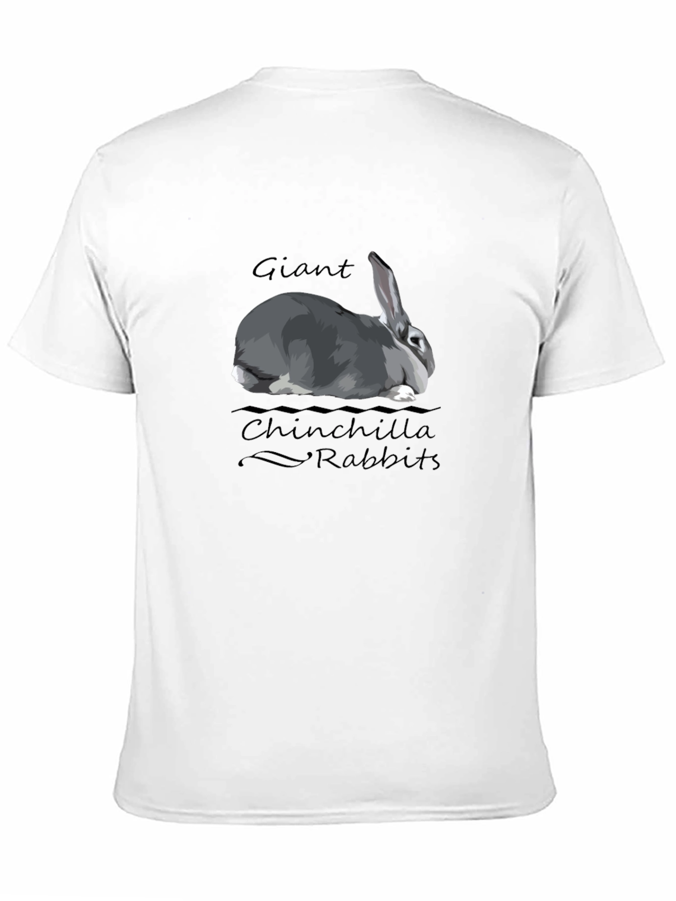 Camiseta Negra Conejo Chinchilla Gigante