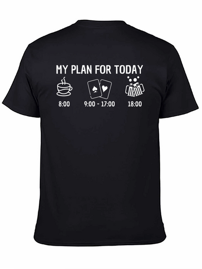 Camiseta Hombre Mi Plan Para Hoy Divertida