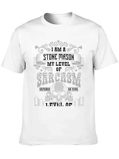 Camiseta Soy un albañil con calaveras y sarcasmo