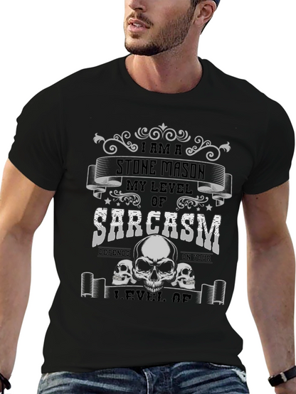 Camiseta Soy un albañil con calaveras y sarcasmo