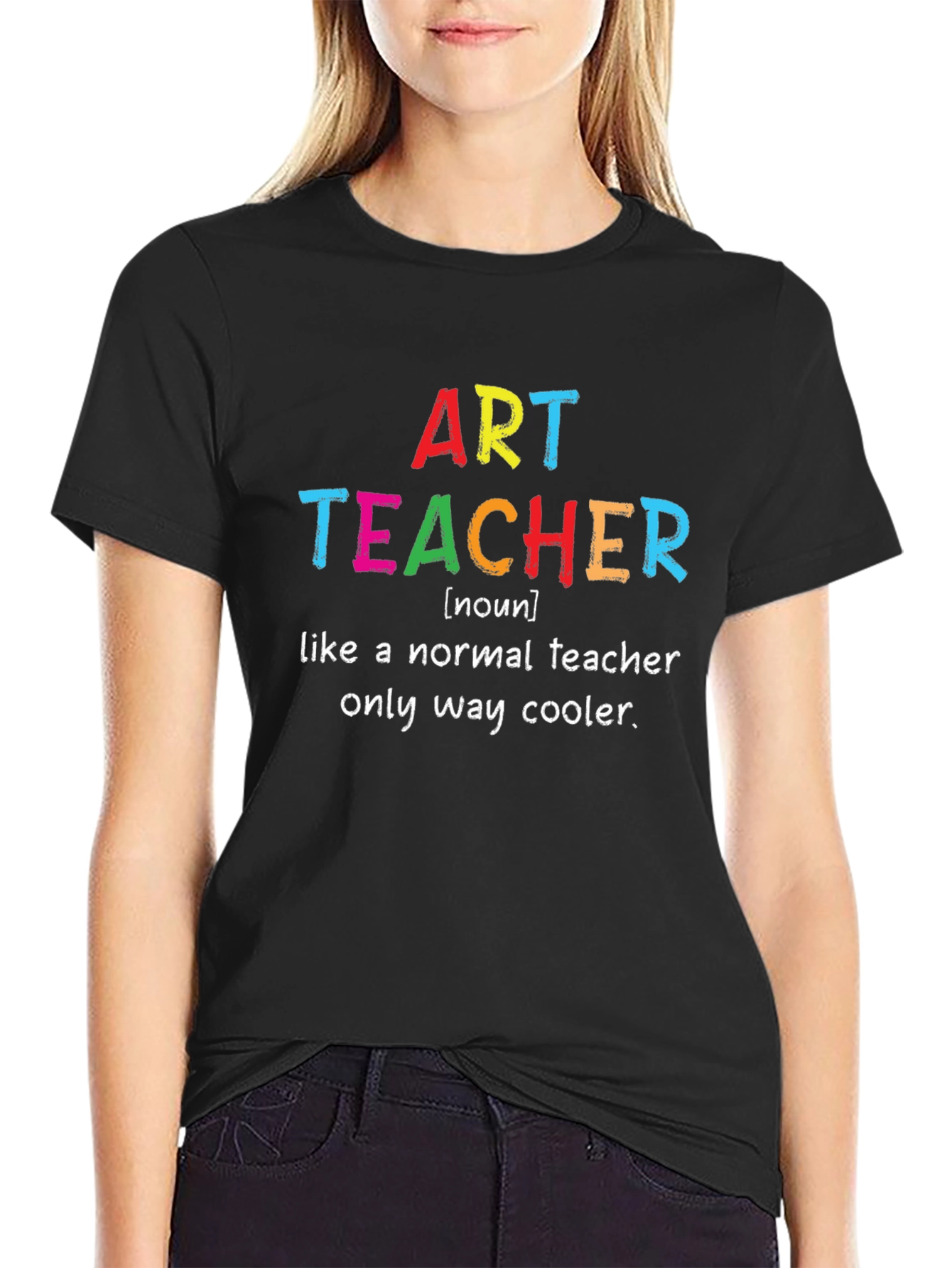 Camiseta Negra Art Teacher: Cool Teacher
