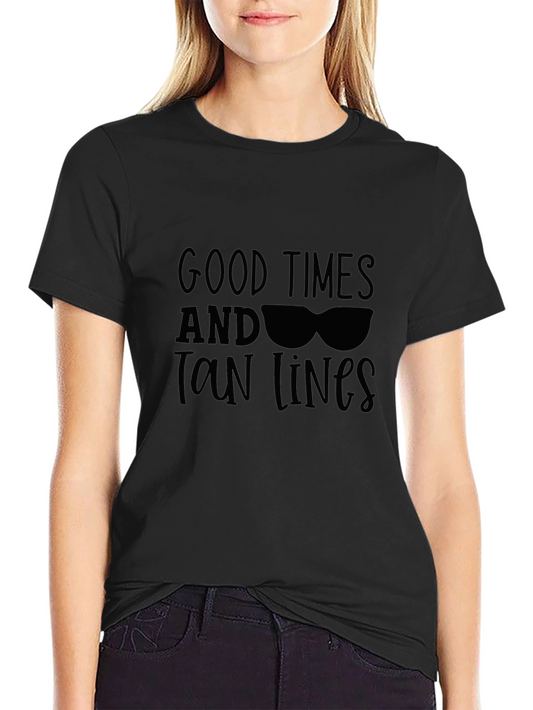 Camiseta Negra Good Times and Tan Lines