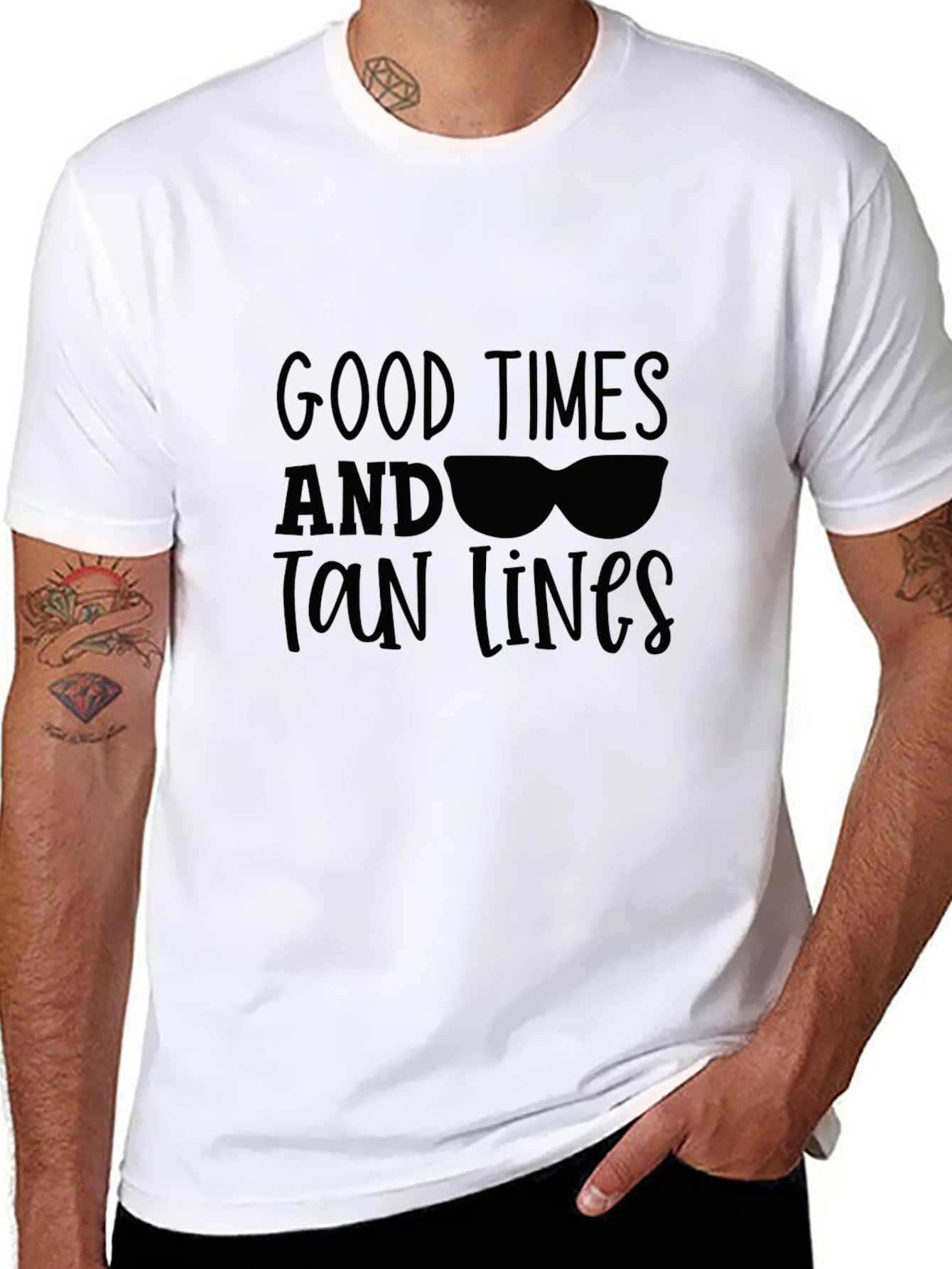 Camiseta Negra Good Times and Tan Lines