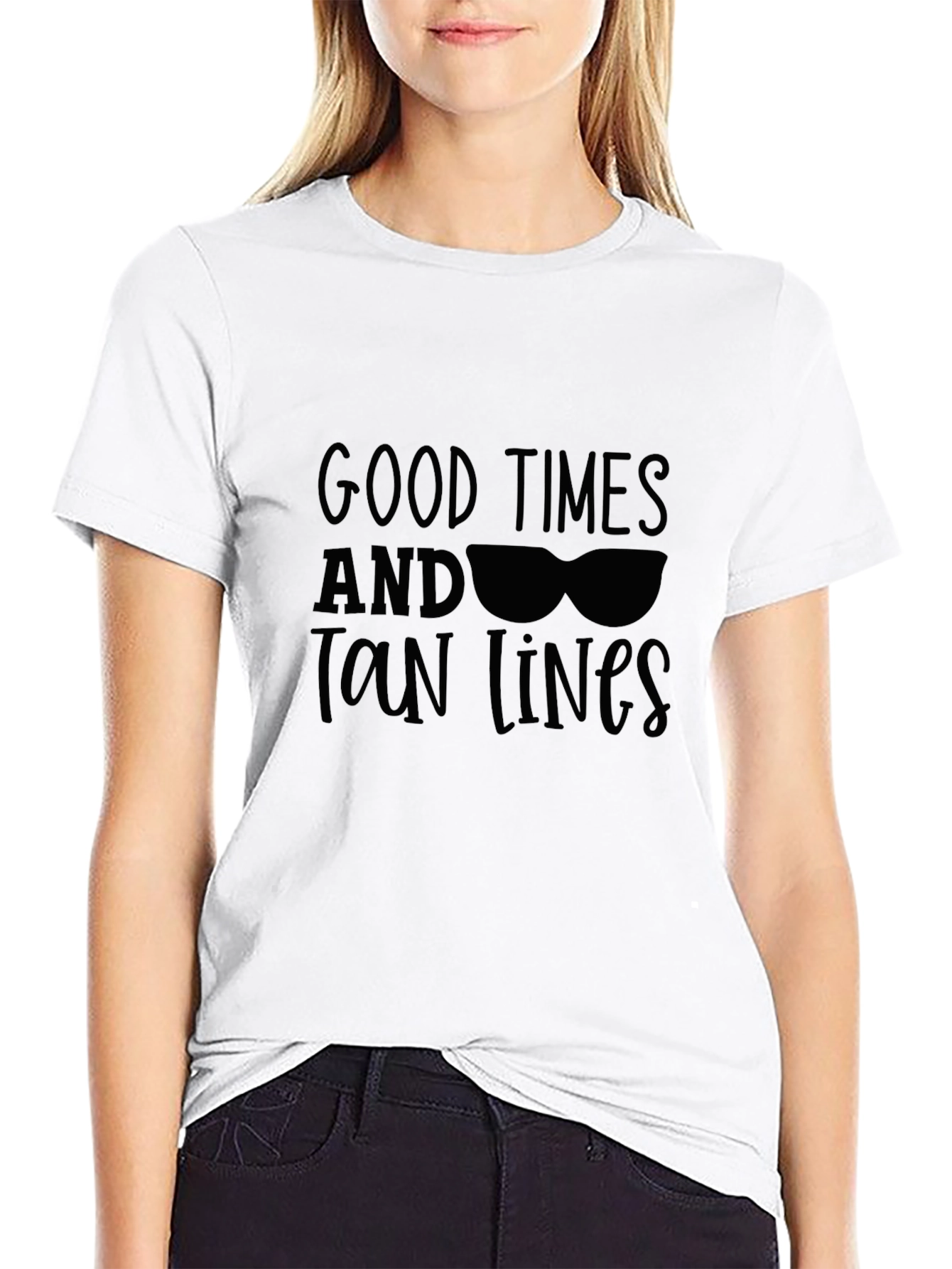Camiseta Negra Good Times and Tan Lines