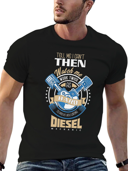 Camiseta Negra Diesel Mechanic