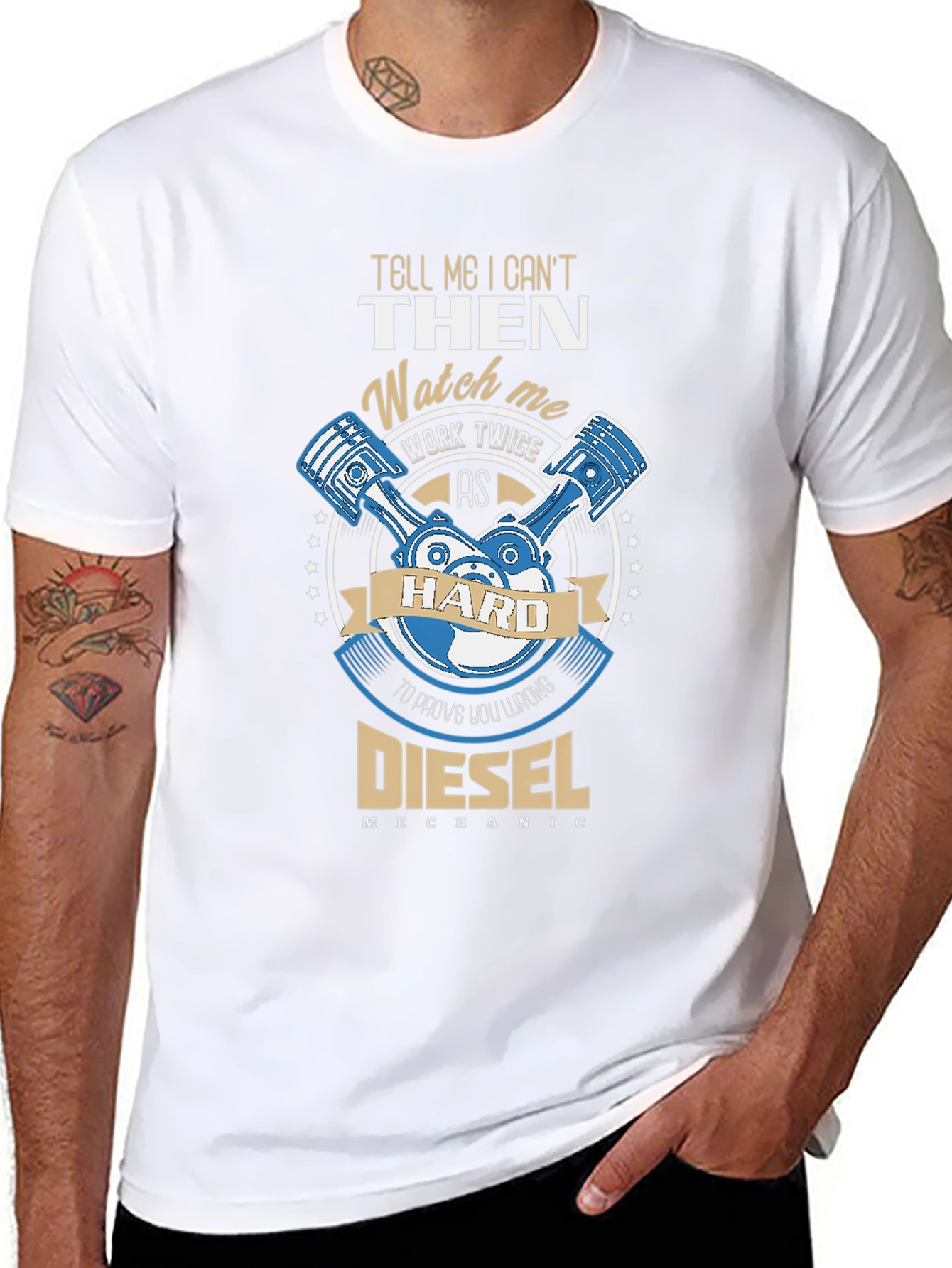 Camiseta Negra Diesel Mechanic