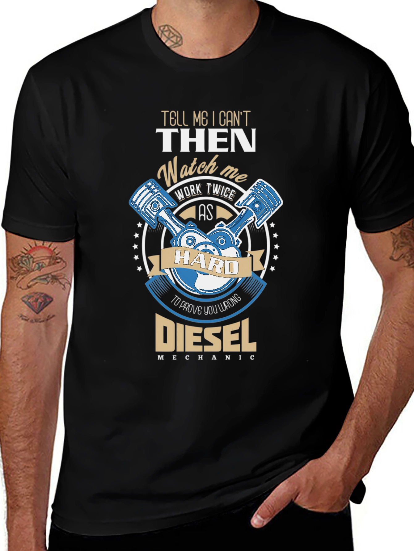Camiseta Negra Diesel Mechanic