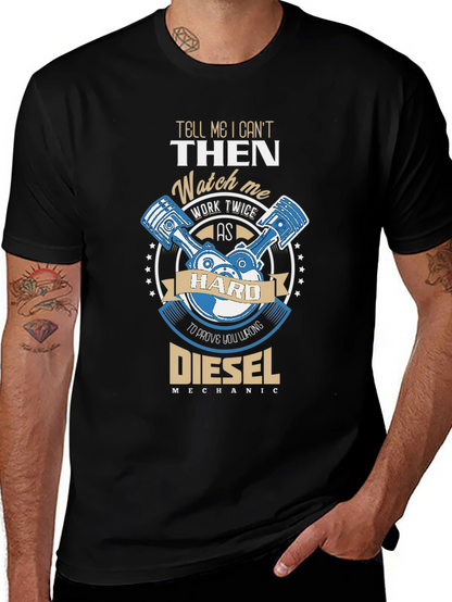 Camiseta Negra Diesel Mechanic