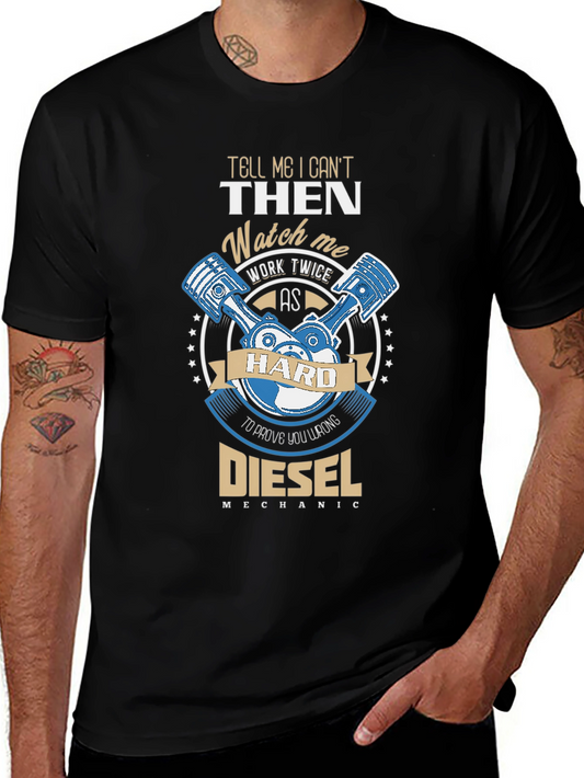 Camiseta Negra Diesel Mechanic