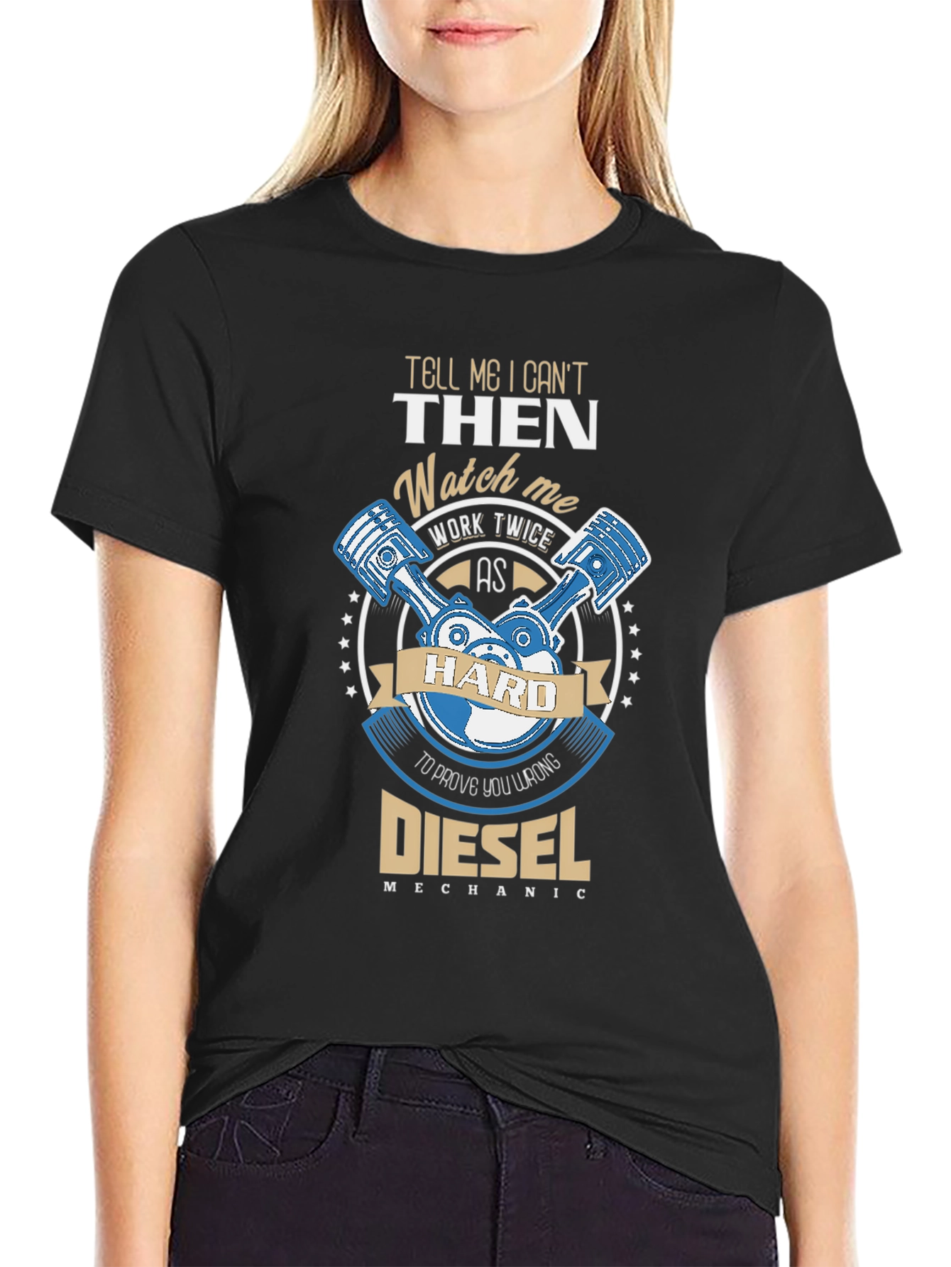 Camiseta Negra Diesel Mechanic