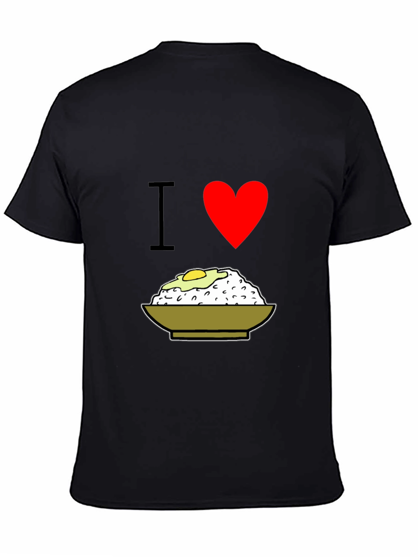 Camiseta Negra I ❤️ Arroz con Huevo