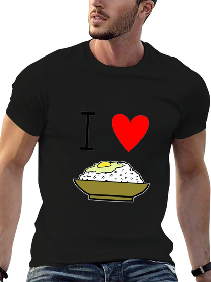 Camiseta Negra I ❤️ Arroz con Huevo