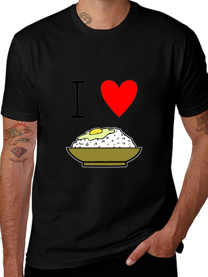 Camiseta Negra I ❤️ Arroz con Huevo