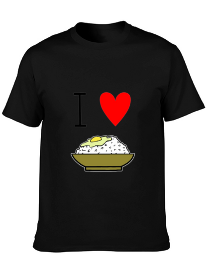 Camiseta Negra I ❤️ Arroz con Huevo