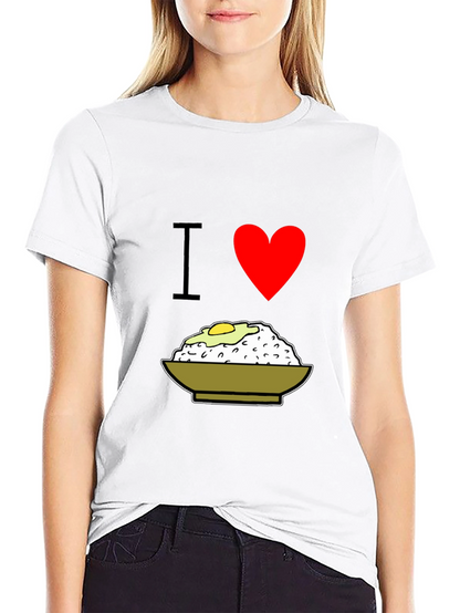 Camiseta Negra I ❤️ Arroz con Huevo